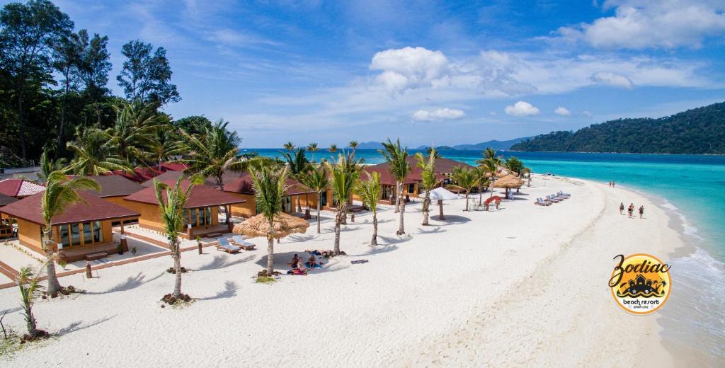 a view of a beach with a resort at Zodiac Seesun Resort in Koh Lipe