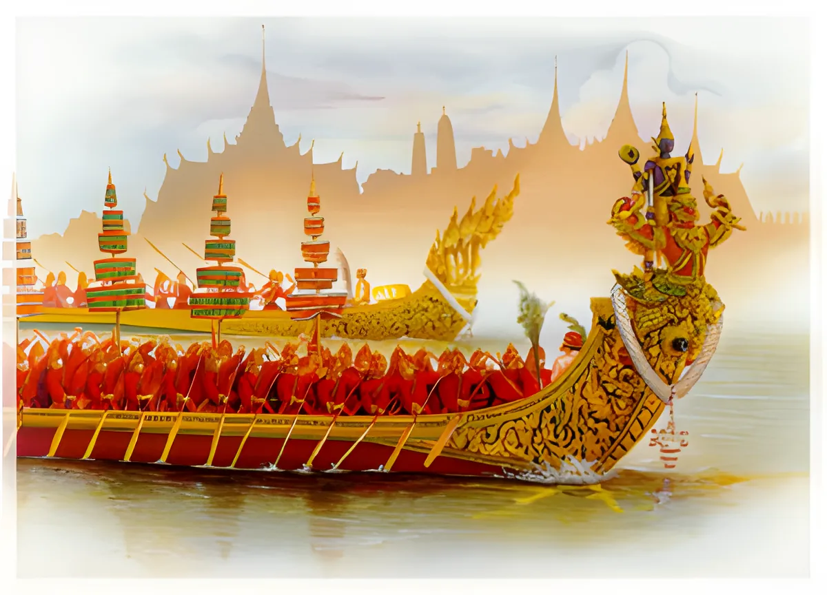 4d Miniature Thai Royal Barge Performance Center