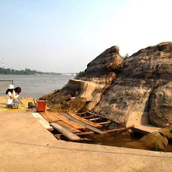 The replica of Buddha Footprint