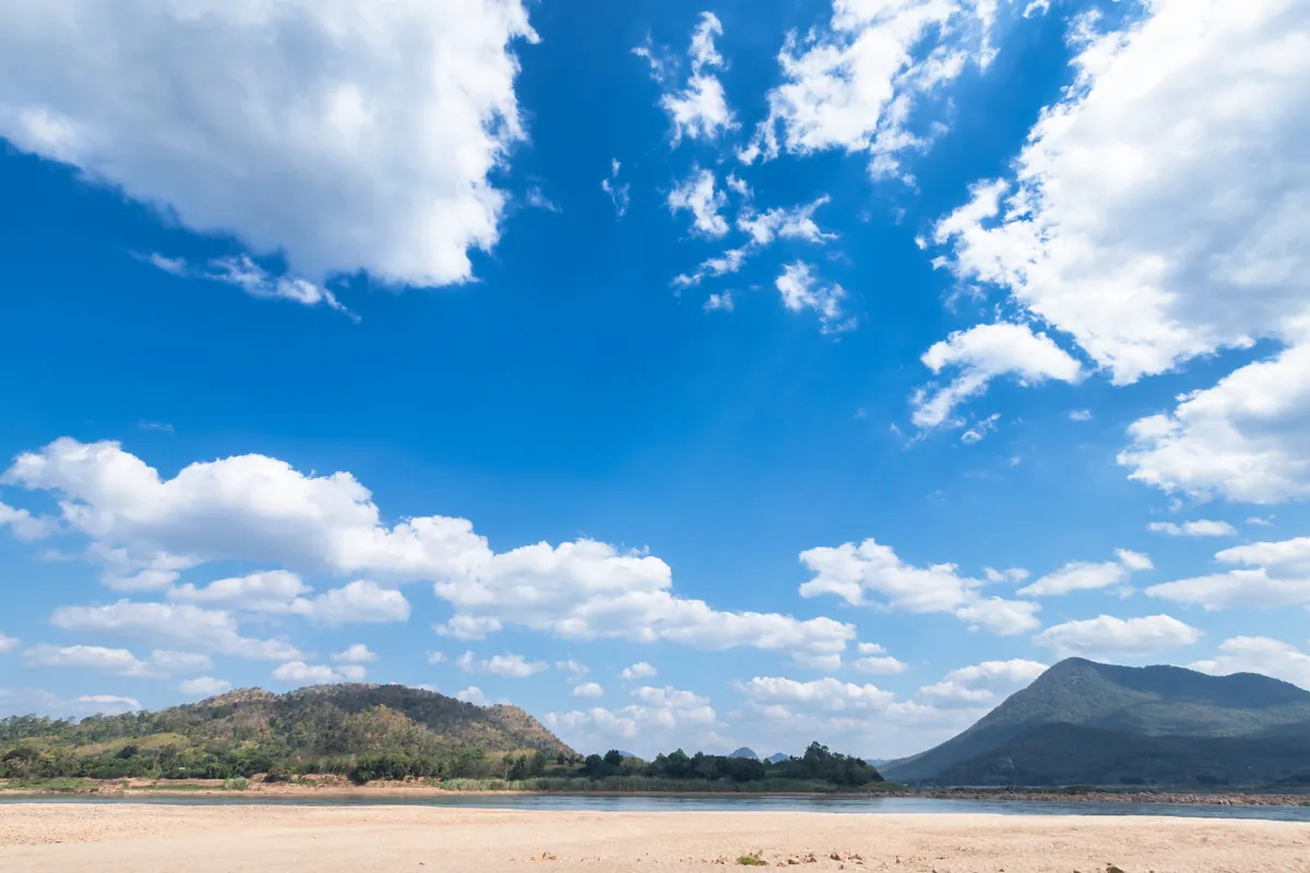 White Sand Dune At Khong River