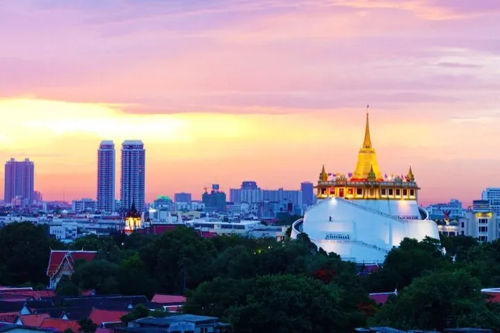Sunset at Golden Mountain, Bangkok