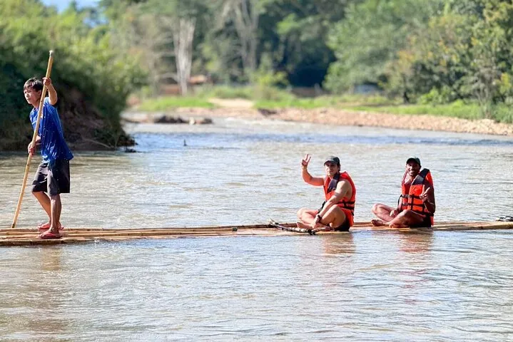 Experience the beauty of the jungle while Bamboo Rafting on the peaceful Wang River
