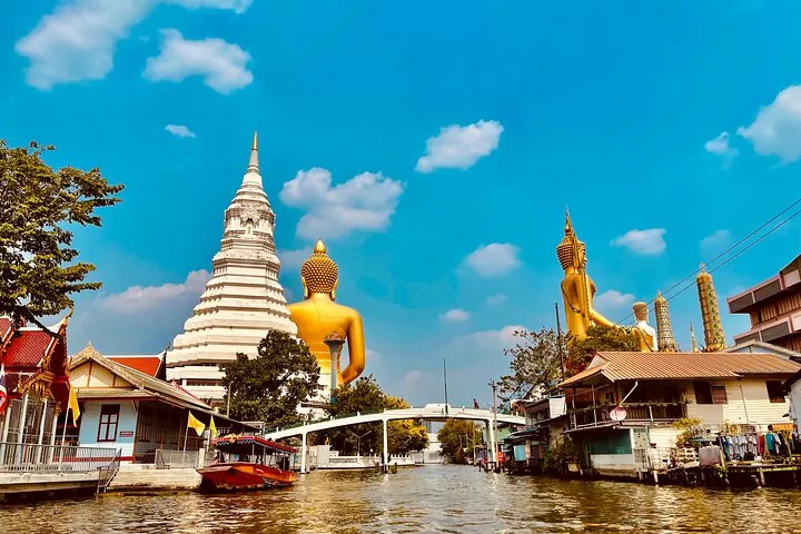 Hidden Bangkok Longtail Boat Tour to Big Buddha&Canal Life 2hrs
