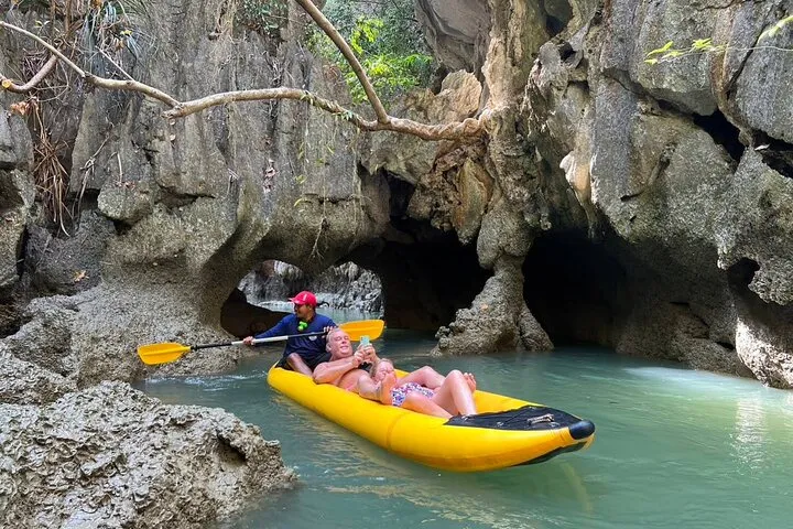 Twilight Sea Canoe Tour with Sea Cave Kayaking in Phang Nga Bay